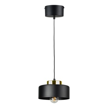 Lámpara colgante con cable IGNIA 1xE27/60W/230V negro/dorado