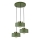 Lámpara colgante con cable IGNIA 3xE27/60W/230V verde/dorado