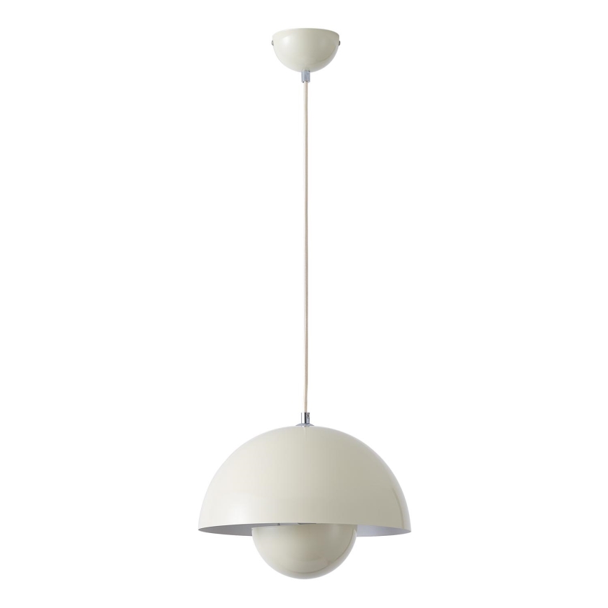 Lámpara colgante con cable JARDEN 1xE27/15W/230V crema
