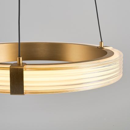 Lámpara colgante con cable JESI LED/22W/230V 3000K Ø 40 cm dorada