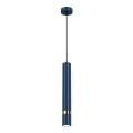 Lámpara colgante con cable JOKER 1xGU10/25W/230V azul/dorado