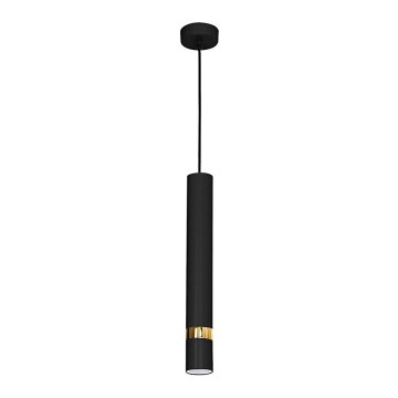 Lámpara colgante con cable JOKER 1xGU10/25W/230V negra/dorada