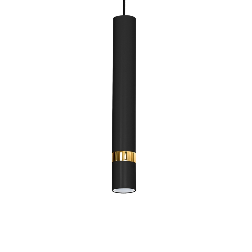 Lámpara colgante con cable JOKER 1xGU10/25W/230V negra/dorada