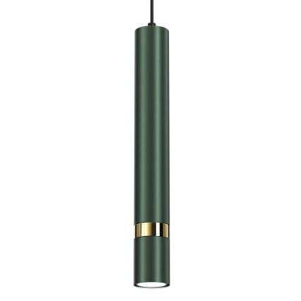 Lámpara colgante con cable JOKER 1xGU10/25W/230V verde/dorado