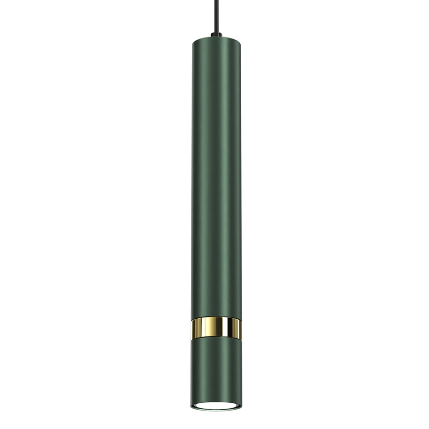 Lámpara colgante con cable JOKER 1xGU10/25W/230V verde/dorado