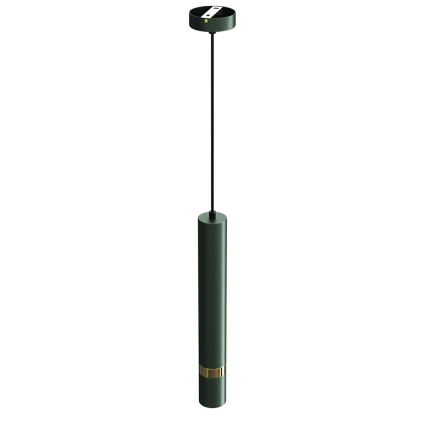 Lámpara colgante con cable JOKER 1xGU10/25W/230V verde/dorado