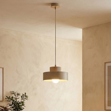 Lámpara colgante con cable KIVI 1xE27/15W/230V beige