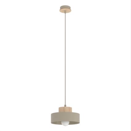Lámpara colgante con cable KIVI 1xE27/15W/230V beige