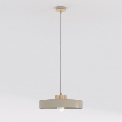 Lámpara colgante con cable KIVI 1xE27/15W/230V beige