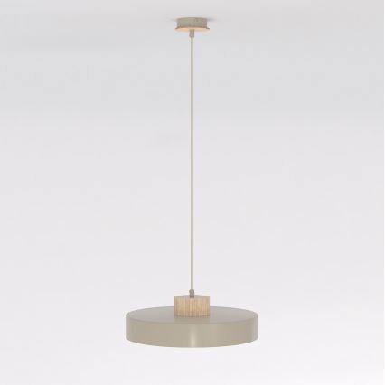 Lámpara colgante con cable KIVI 1xE27/15W/230V beige