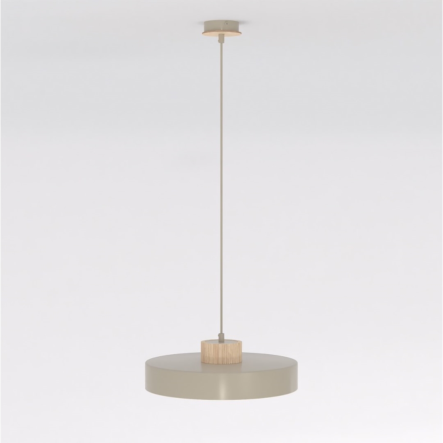 Lámpara colgante con cable KIVI 1xE27/15W/230V beige