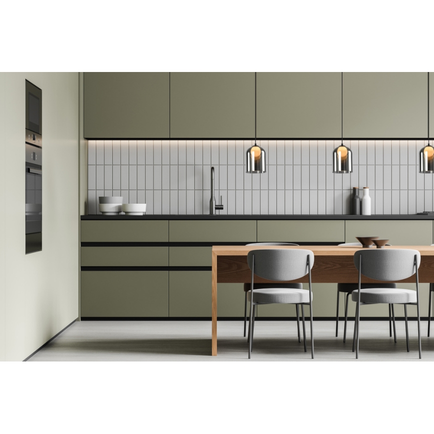 Lámpara colgante con cable KLEA 1xG9/15W/230V negro ahumado
