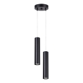 Lámpara colgante con cable LAGOS 2xGU10/10W/230V negra