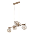 Lámpara colgante con cable LAVA 5xG9/8W/230V beige/ahumado beige