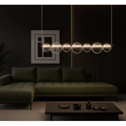 Lámpara colgante con cable LED ATOLA LED/19W/230V negra/transparente