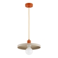 Lámpara colgante con cable LITO 1xE27/15W/230V beige/cobre