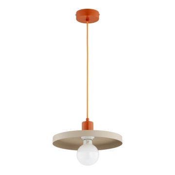Lámpara colgante con cable LITO 1xE27/15W/230V beige/cobre