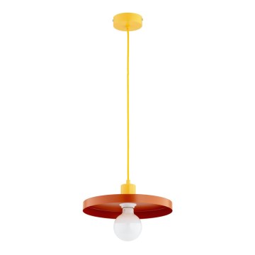 Lámpara colgante con cable LITO 1xE27/15W/230V cobre/amarillo