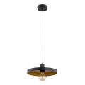 Lámpara colgante con cable LITO 1xE27/15W/230V, negro