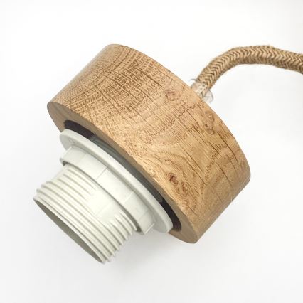 Lámpara colgante con cable LOOMIS 5xE27/15W/230V 130 cm beige/roble