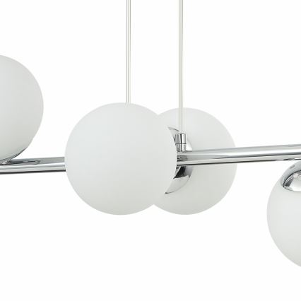 Lámpara colgante con cable MADDIE 6xE14/5W/230V cromo brillante