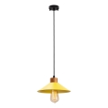 Lámpara colgante con cable MANAVGAT 1xE27/40W/230V amarillo/marrón