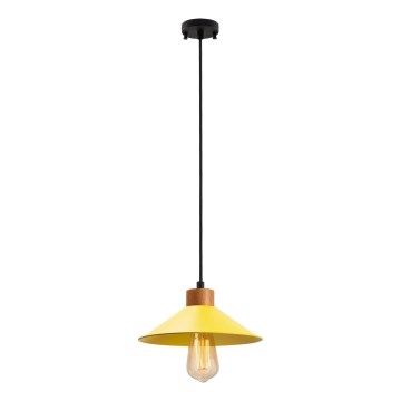 Lámpara colgante con cable MANAVGAT 1xE27/40W/230V amarillo/marrón
