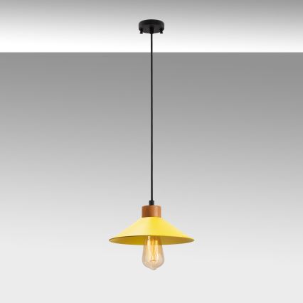 Lámpara colgante con cable MANAVGAT 1xE27/40W/230V amarillo/marrón