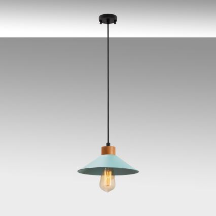 Lámpara colgante con cable MANAVGAT 1xE27/40W/230V azul/marrón