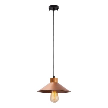 Lámpara colgante con cable MANAVGAT 1xE27/40W/230V cobre/marrón