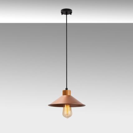 Lámpara colgante con cable MANAVGAT 1xE27/40W/230V cobre/marrón