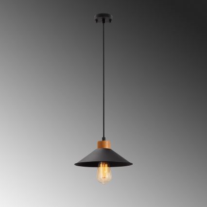 Lámpara colgante con cable MANAVGAT 1xE27/40W/230V negro/marrón