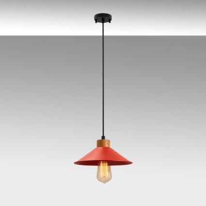 Lámpara colgante con cable MANAVGAT 1xE27/40W/230V roja/marrón