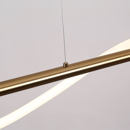 Lámpara colgante con cable MELECA LED/24W/230V 3000/4000/6000K 100 cm dorada