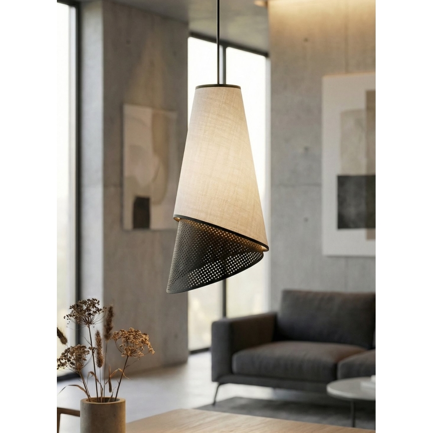Lámpara colgante con cable MODA 3xE27/15W/230V gris/negro