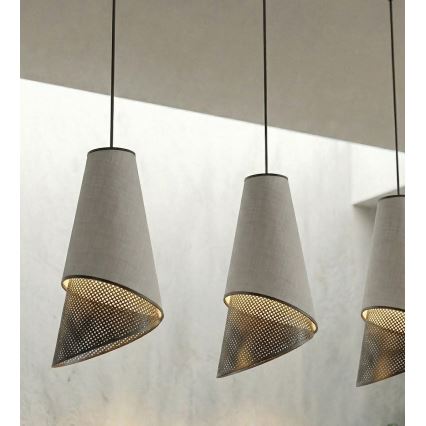 Lámpara colgante con cable MODA 3xE27/15W/230V gris/negro