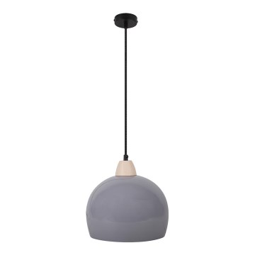 Lámpara colgante con cable MONROE 1xE27/60W/230V gris