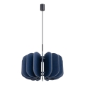 Lámpara colgante con cable MULA 1xE27/15W/230V diámetro 45 cm azul