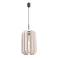 Lámpara colgante con cable MULA 1xE27/15W/230V Ø 27 cm color crema