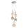 Lámpara colgante con cable MUSCAT 7xE14/40W/230V ahumada/dorada/transparente