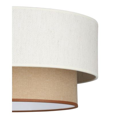 Lámpara colgante con cable NATIA, 1xE27 (60W, 230V), diámetro 45 cm, blanco/marrón