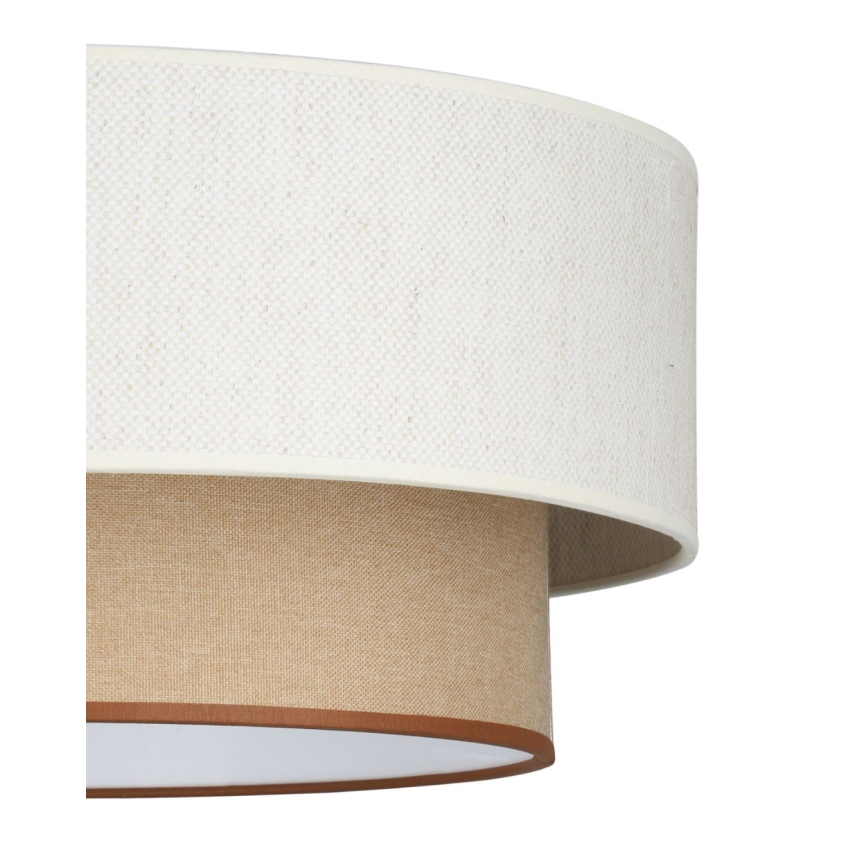 Lámpara colgante con cable NATIA, 1xE27 (60W, 230V), diámetro 45 cm, blanco/marrón