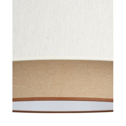 Lámpara colgante con cable NATIA, 1xE27 (60W, 230V), diámetro 45 cm, blanco/marrón