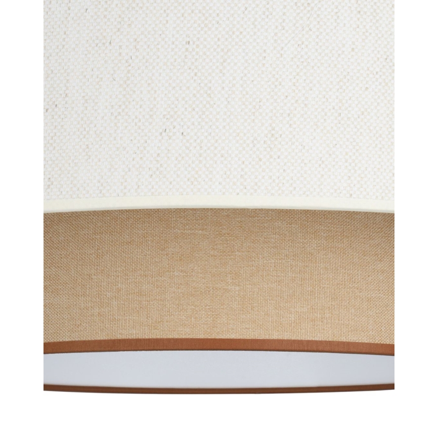 Lámpara colgante con cable NATIA, 1xE27 (60W, 230V), diámetro 45 cm, blanco/marrón