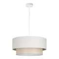 Lámpara colgante con cable NATIA 1xE27/60W/230V Ø 45 cm color crema