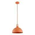 Lámpara colgante con cable NEOMI 1xE27/15W/230V naranja