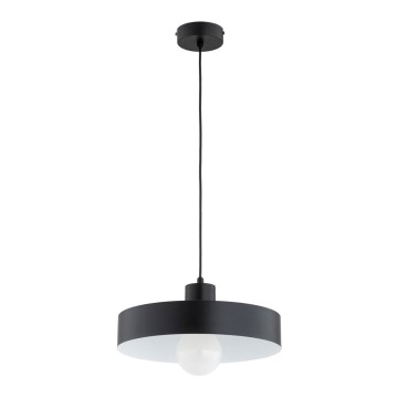 Lámpara colgante con cable NEVERA 1xE27/15W/230V negra