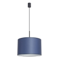 Lámpara colgante con cable NEVIA 1xE27/15W/230V Ø 40 cm azul