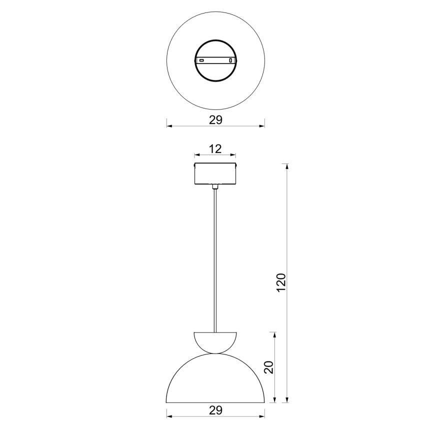 Lámpara colgante con cable NEVIS, 1x E27/15W/230V, diámetro 29 cm, marrón
