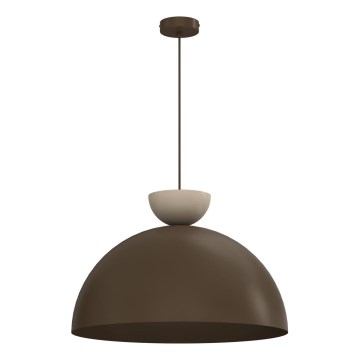 Lámpara colgante con cable NEVIS, 1xE27/15W/230V, diámetro 50 cm, marrón